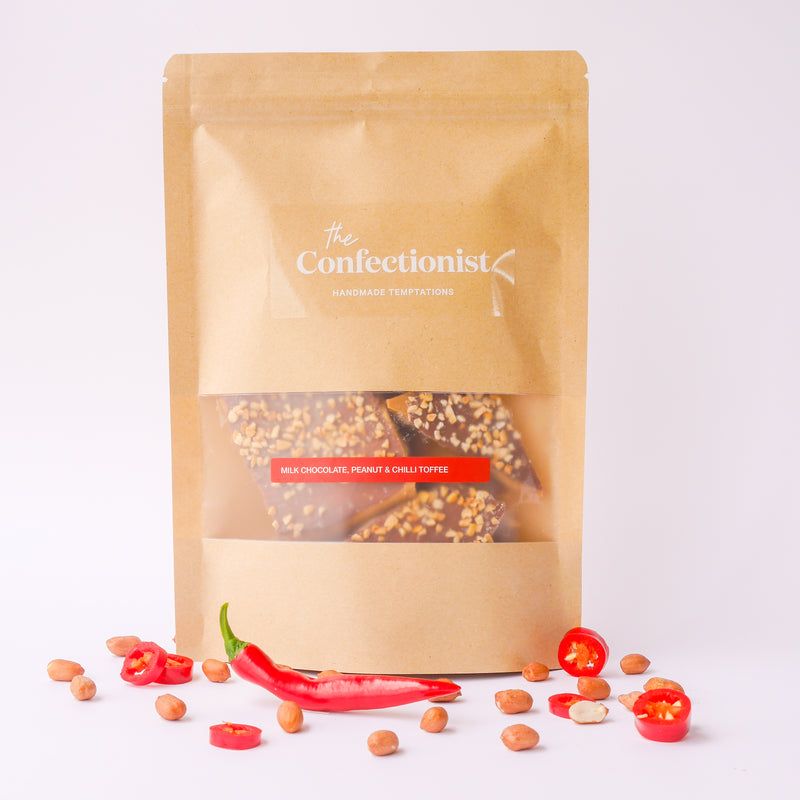 Milk Chocolate Peanut & Chilli Toffee | 200g Pouch