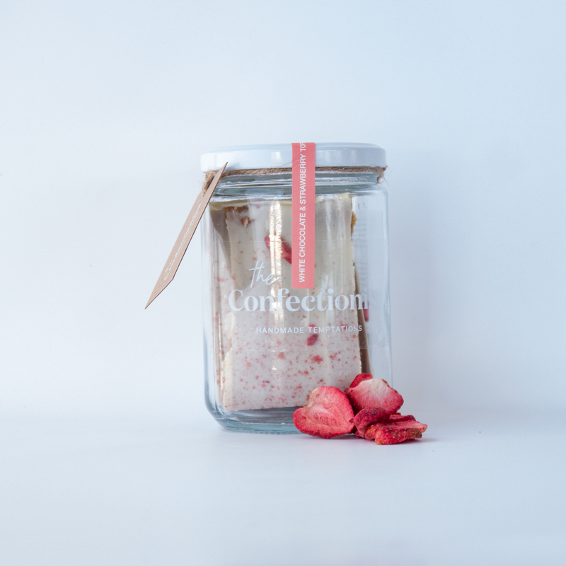 White Chocolate & Strawberries Toffee| 200g Jar