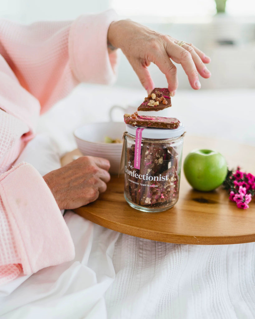 Milk Chocolate, Walnut Apple & Rhubarb Toffee| 200g Jar