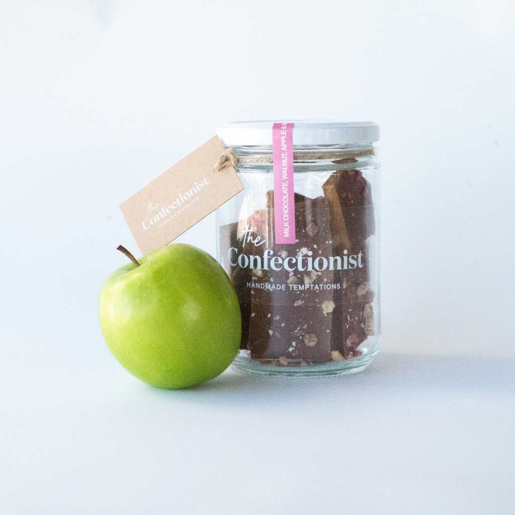 Milk Chocolate, Walnut Apple & Rhubarb Toffee| 200g Jar